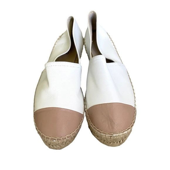 Aldo Leather Slip-On Espadrilles Shoes Made In Spain  White Tan 8.5 - Picture 8 of 16
